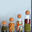 Ball cork lead-free glass bottle storage jars